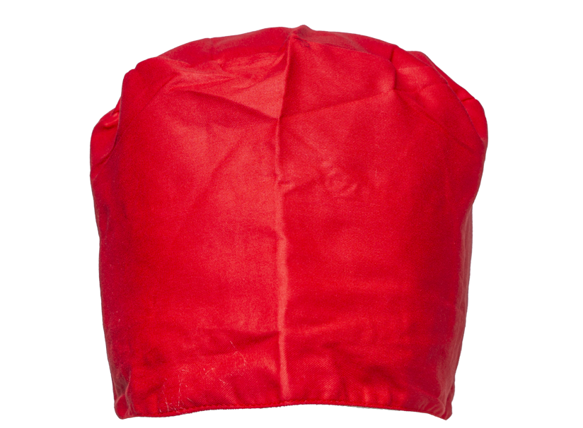 Satin line Scrub Cap with Buttons Red