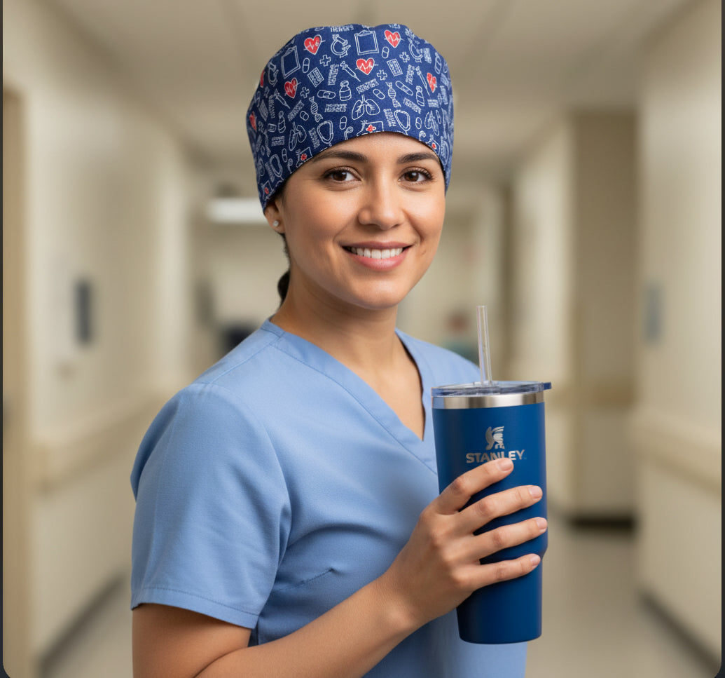 Healthcare Heroes Satin Lined Scrub Cap