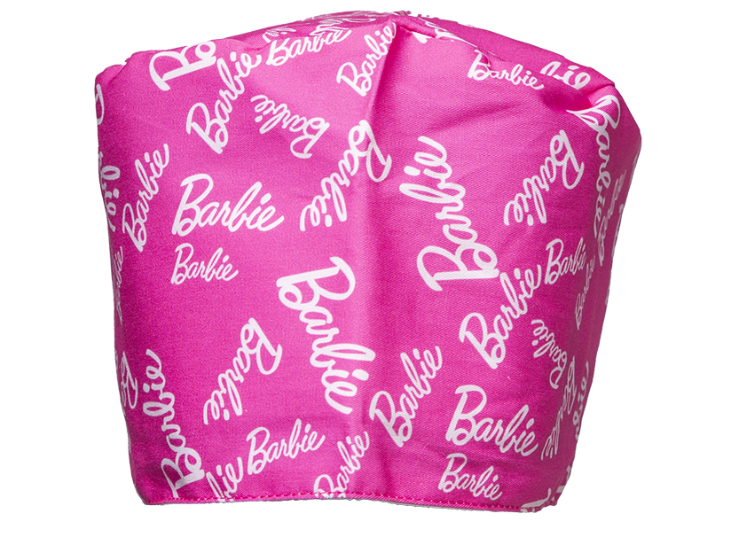 Satin line Scrub Cap with Buttons Barbie