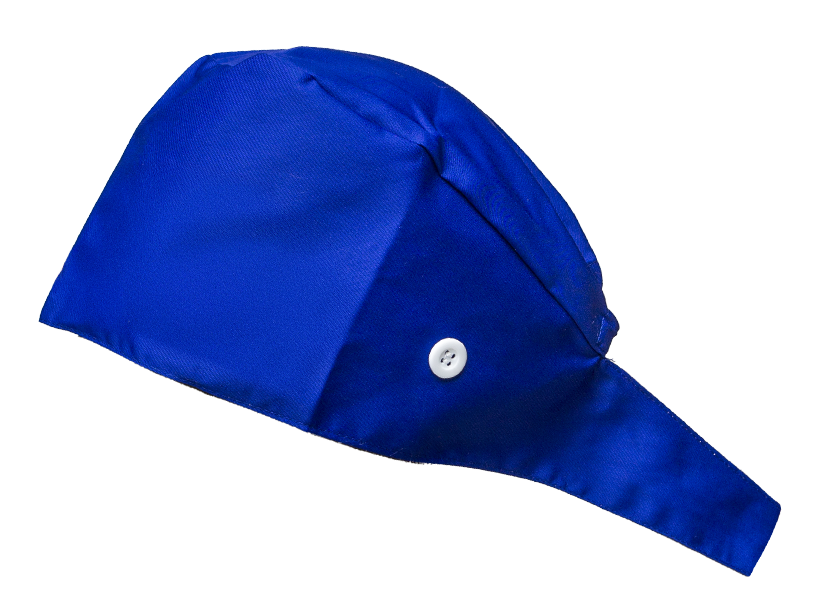 Satin line Scrub Cap with Buttons Dark Blue