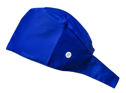 Satin line Scrub Cap with Buttons Dark Blue