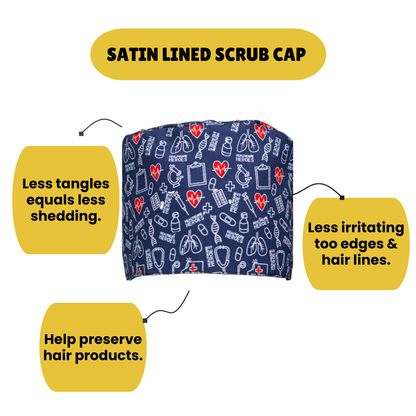 Healthcare Heroes Satin Lined Scrub Cap