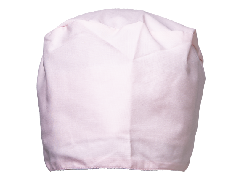 Satin line Scrub Cap with Buttons Pink