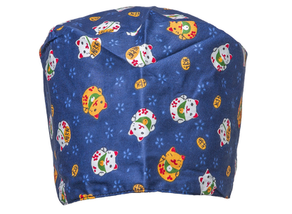 Satin line Scrub Cap with Buttons Small Cats