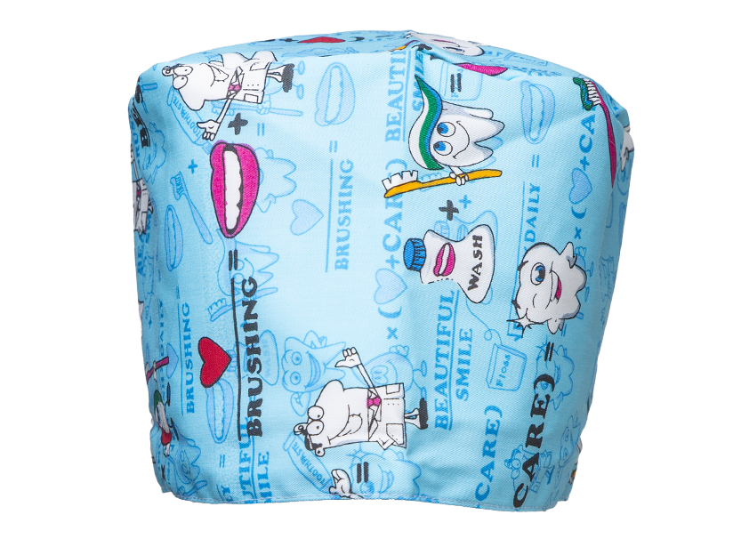 Satin line Scrub Cap with Buttons Dark Blue Dental