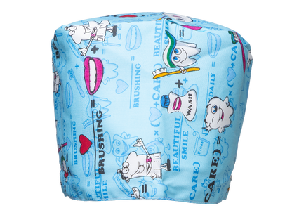 Satin line Scrub Cap with Buttons Dark Blue Dental