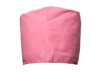 Satin line Scrub Cap with Buttons Pink
